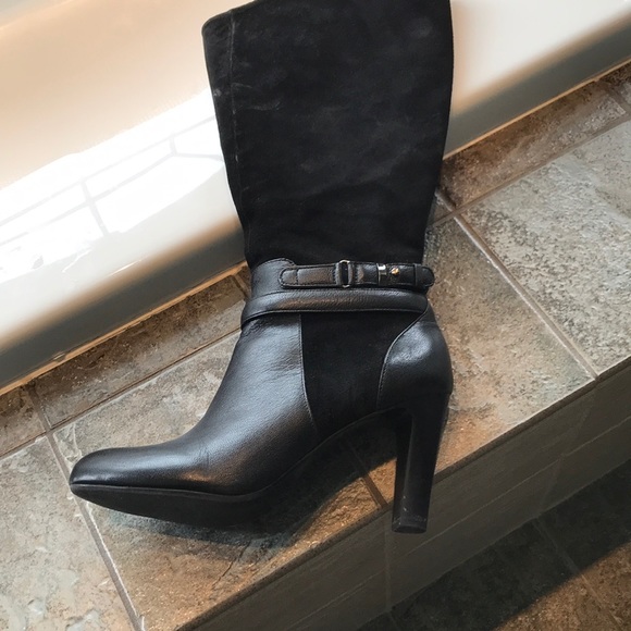 Talbots Shoes - Talbots tall suede, leather boots excellent